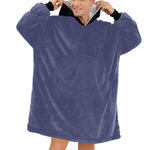 Men's Future Dusk & Black Solid Blanket Hoodie