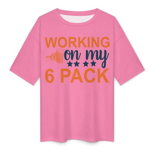 Women's 6 Pack Typography Oversized T-shirt