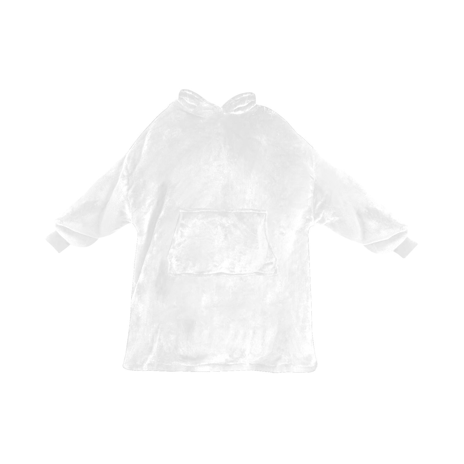 Men's White Solid Blanket Hoodie