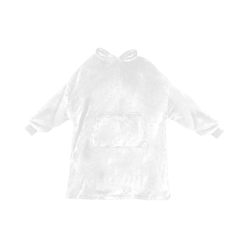Men's White Solid Blanket Hoodie