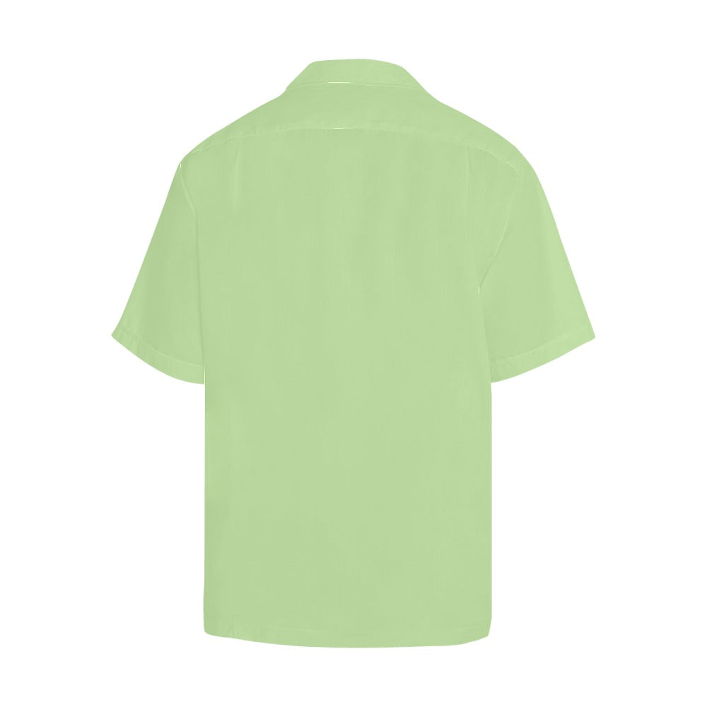Men's Pastel Green Solid Half Sleeve Shirt