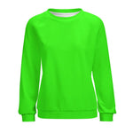 Women's Electric Green Solid Sweatshirt