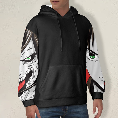 Men's Attack on Titan Anime Flannel Hoodie