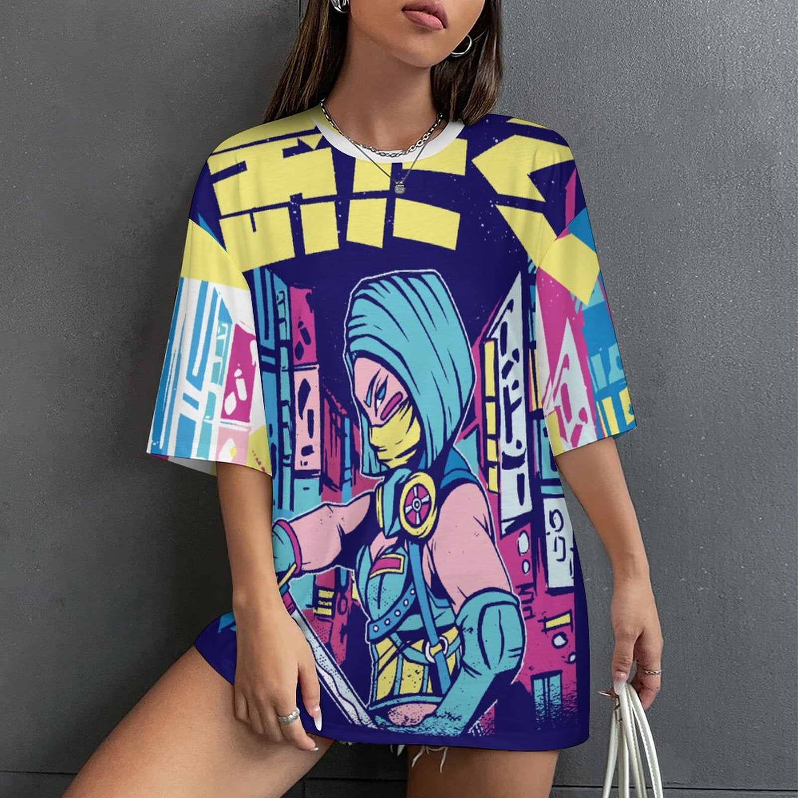 Women's Warrior Anime Oversized T-shirt