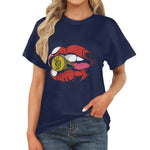 Women's Bullet Lips Streetwear Classic Fit T-shirt