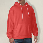 Men's Jasper Red Solid Flannel Hoodie