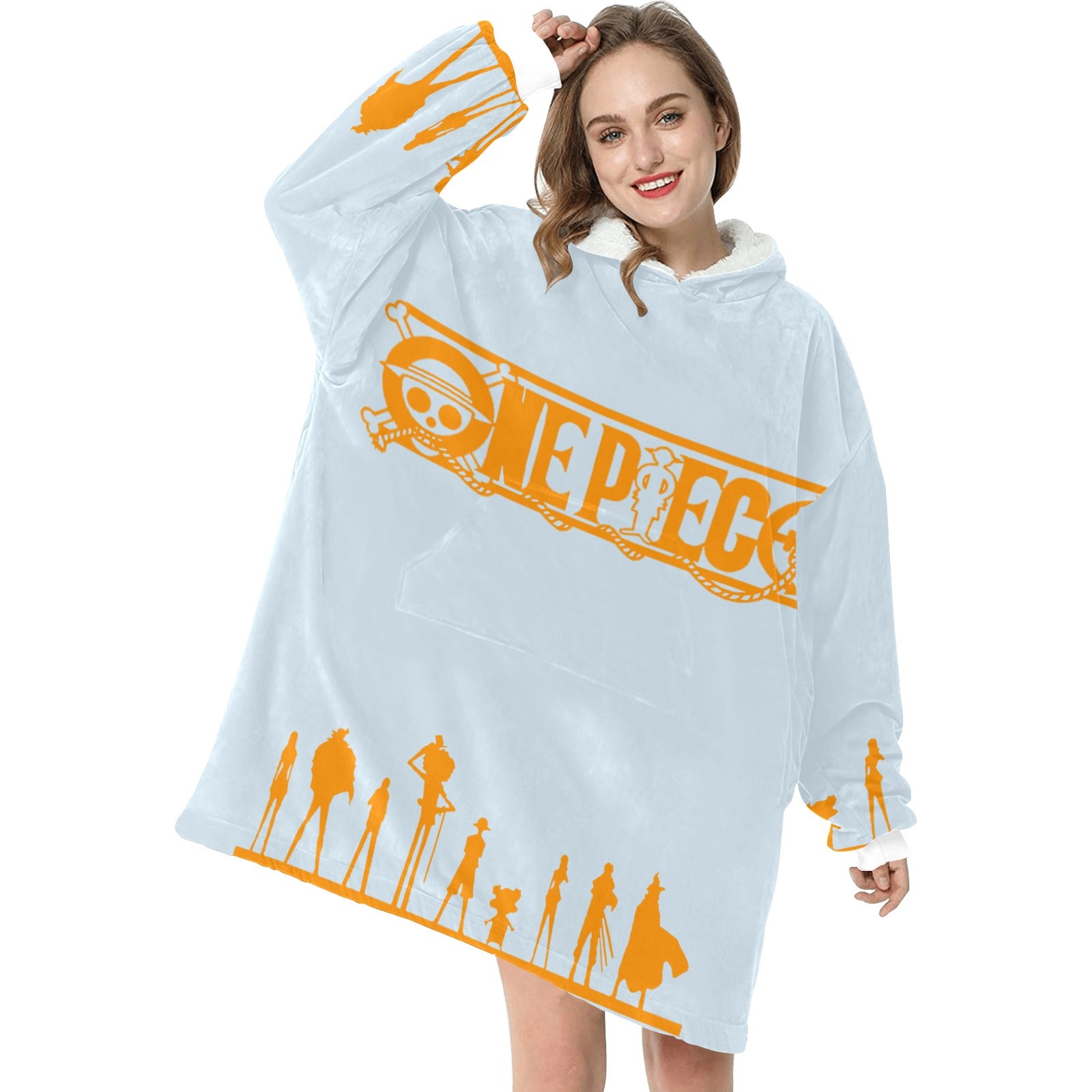 Women's One Piece Anime Blanket Hoodie