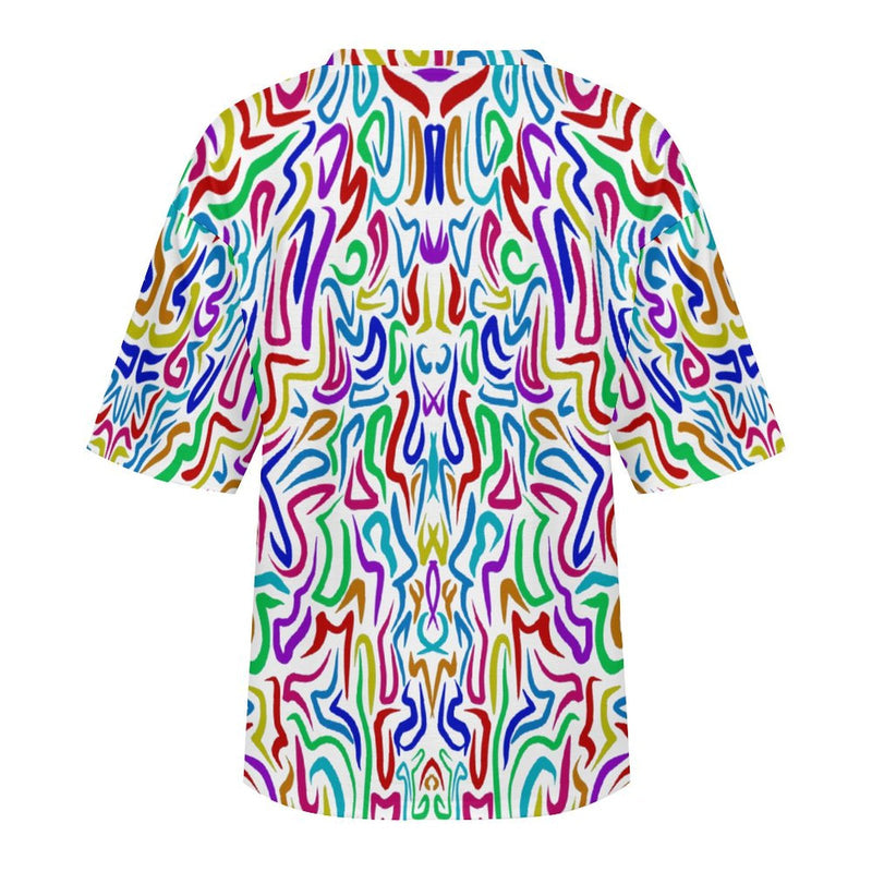 Women's Psychedelic Colors Acid & Punk Oversized T-shirt