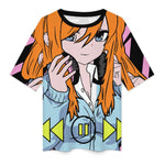 Women's Music Lover Anime Oversized T-shirt