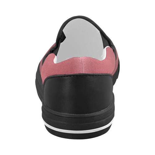 Women's Wine Color Solids Print Slip-on Canvas Shoes