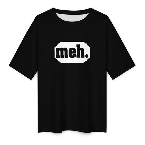 Men's Meh Typography Oversized T-shirt