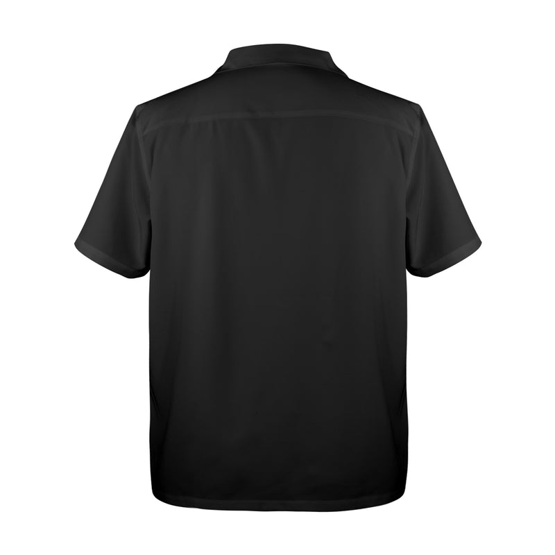 Men's Black Solid Half Sleeve Shirt