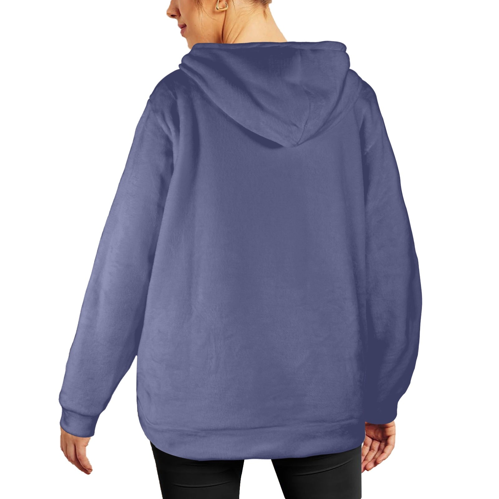 Women's UCLA Blue Solid Flannel Hoodie