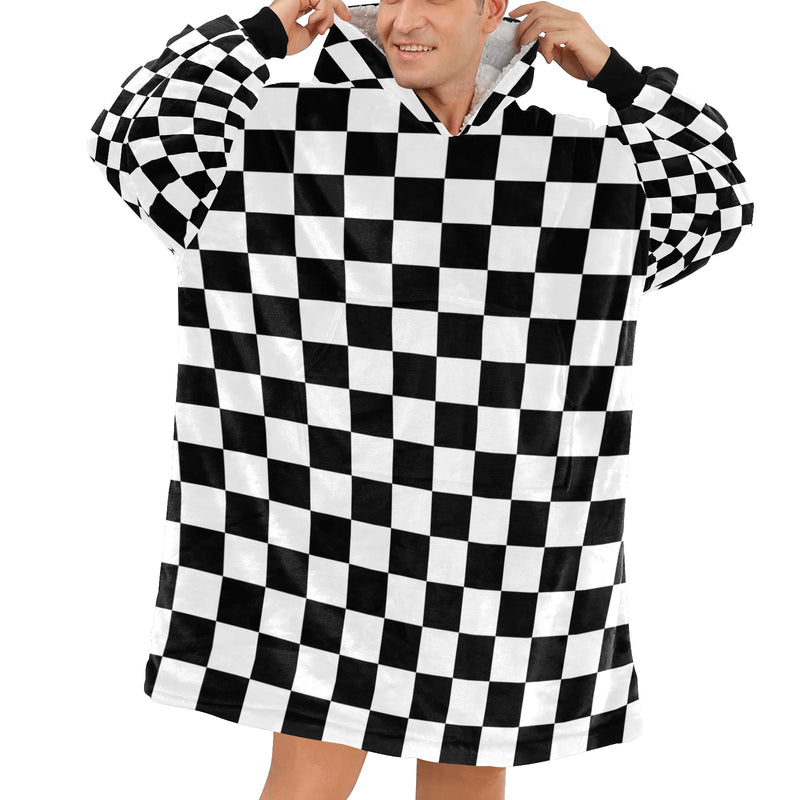 Men's Trippy Checker Abstract Blanket Hoodie