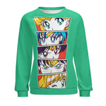 Women's Sailor Moon Eyes Anime Sweatshirt