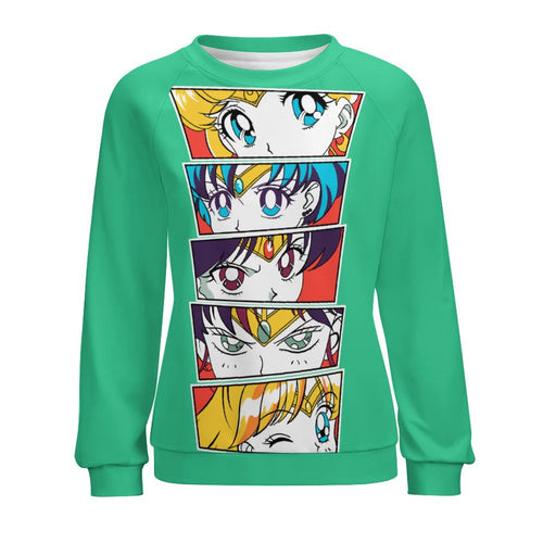 Women's Sailor Moon Eyes Anime Sweatshirt