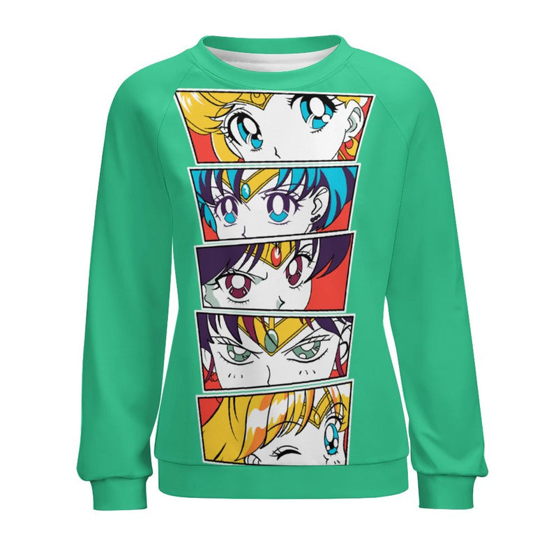 Women's Sailor Moon Eyes Anime Sweatshirt
