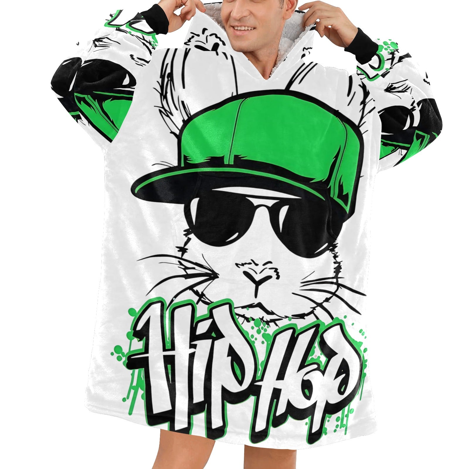 Men's Hip Hop Streetwear Blanket Hoodie