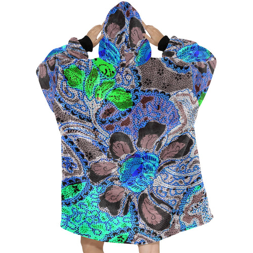 Men's Asian Batik Pattern Abstract Blanket Hoodie
