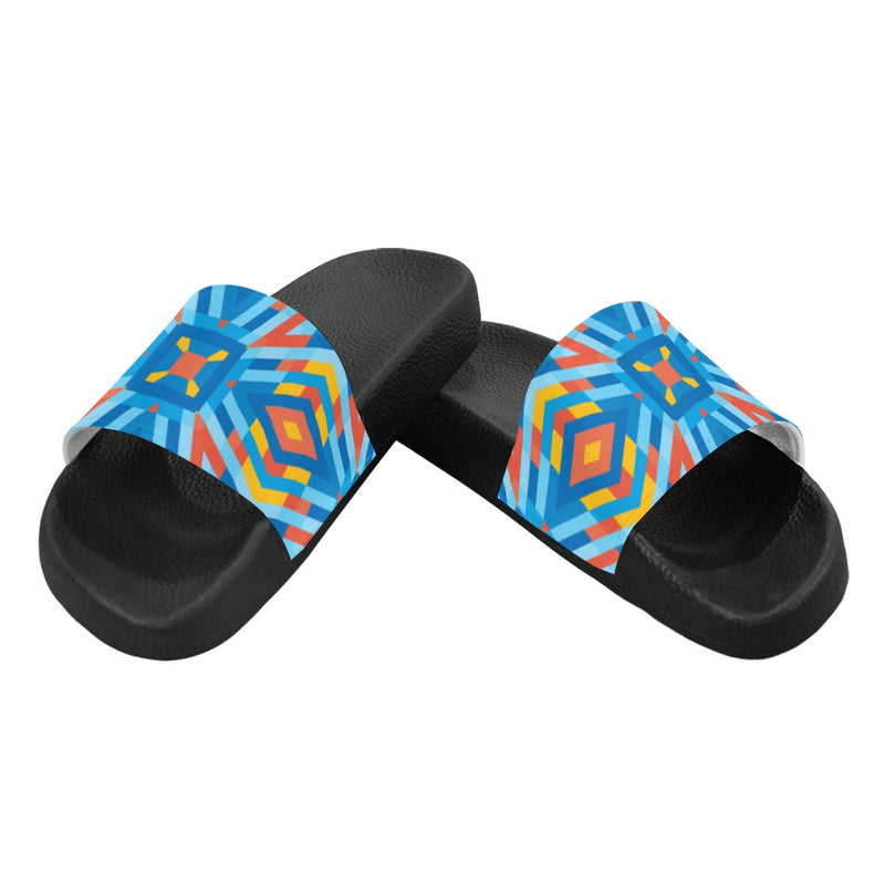 Men's Tribal Diamond Abstract Slider Sandals