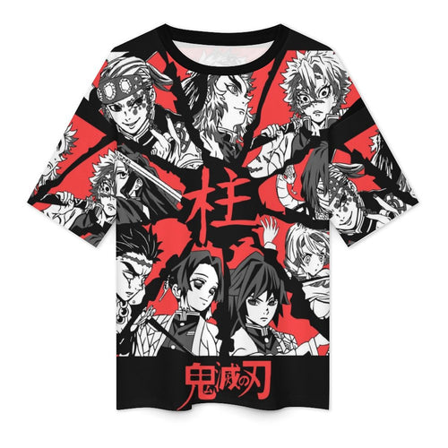 Women's Demon Slayer World Anime Oversized T-shirt