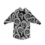 Men's Trippy Monochrome Abstract Blanket Hoodie