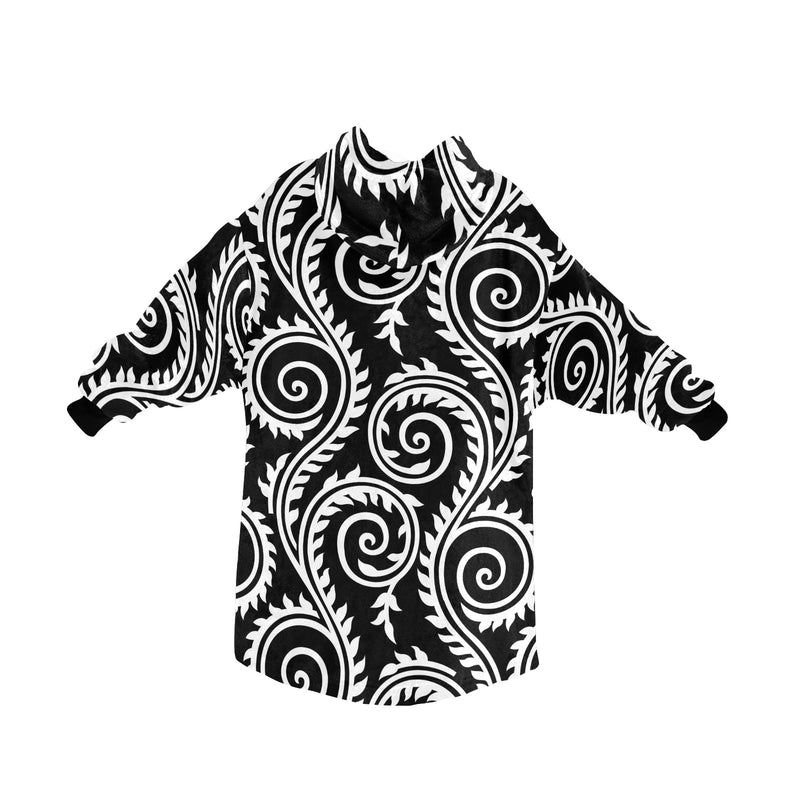 Men's Trippy Monochrome Abstract Blanket Hoodie