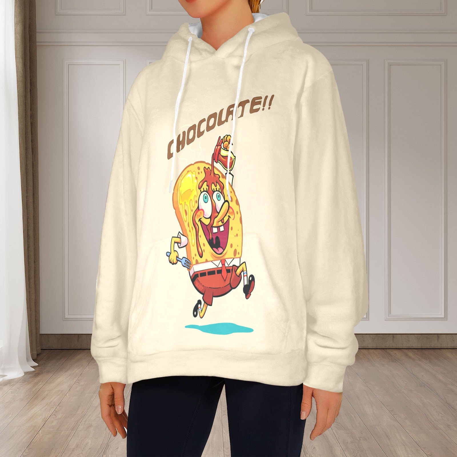 Women's Chocolate Streetwear Flannel Hoodie