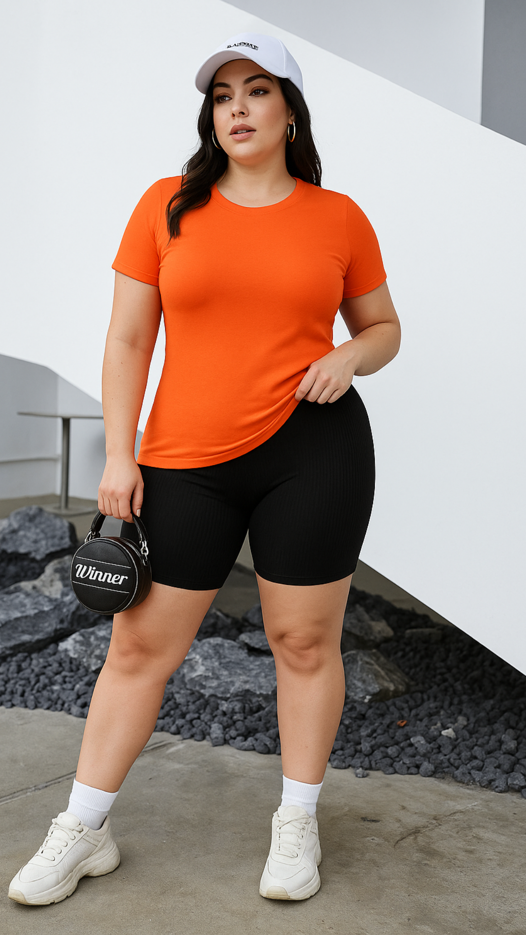 Women's Deep Carrot Orange Solid Classic T-shirt