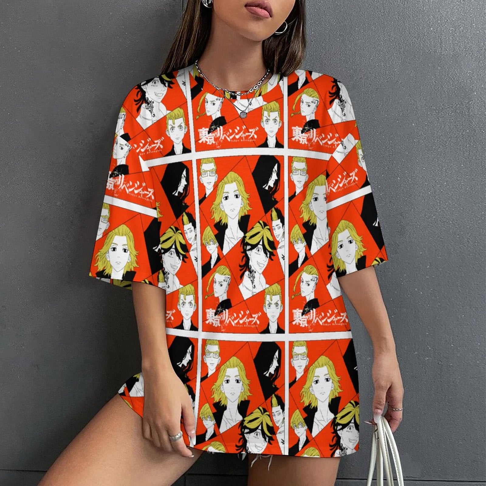 Women's Tokyo Revengers Clan Anime Oversized T-shirt
