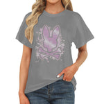 Women's Spray Skull Streetwear Classic Fit T-shirt