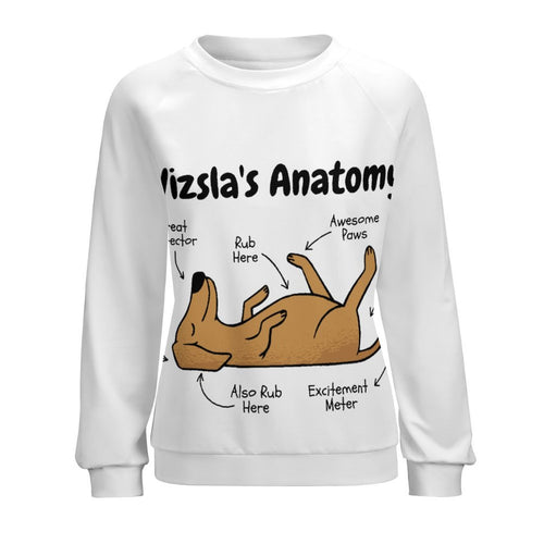 Women's Vizsla's Anatomy Abstract Sweatshirt