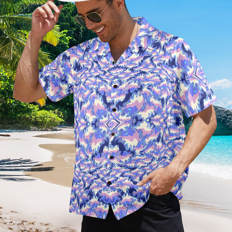 Men's Cosmic Tide Abstract Half Sleeve Shirt