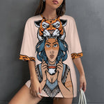 Women's Tribal Women Acid & Punk Oversized T-shirt