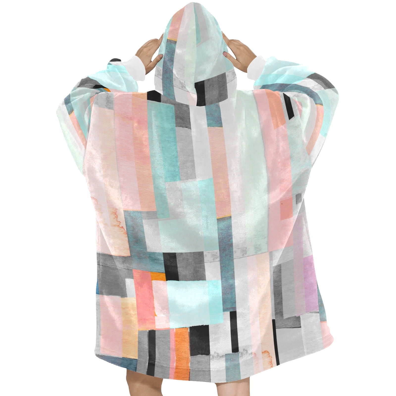 Men's Patchwork Abstract Blanket Hoodie