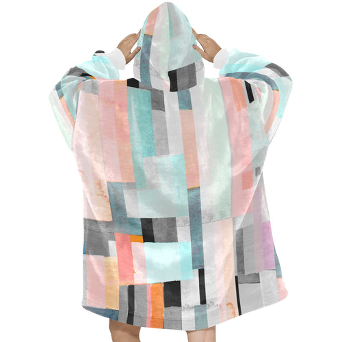 Men's Patchwork Abstract Blanket Hoodie