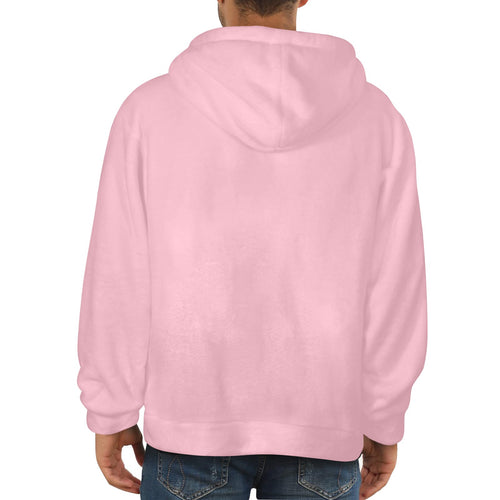 Men's Bubble Gum Solid Flannel Hoodie