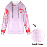 Women's 'A' Card Abstract Flannel Hoodie