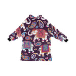 Women's Indian Style Paisley Abstract Blanket Hoodie