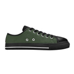 Women's Gray Asparagus Solid Low Top Shoes