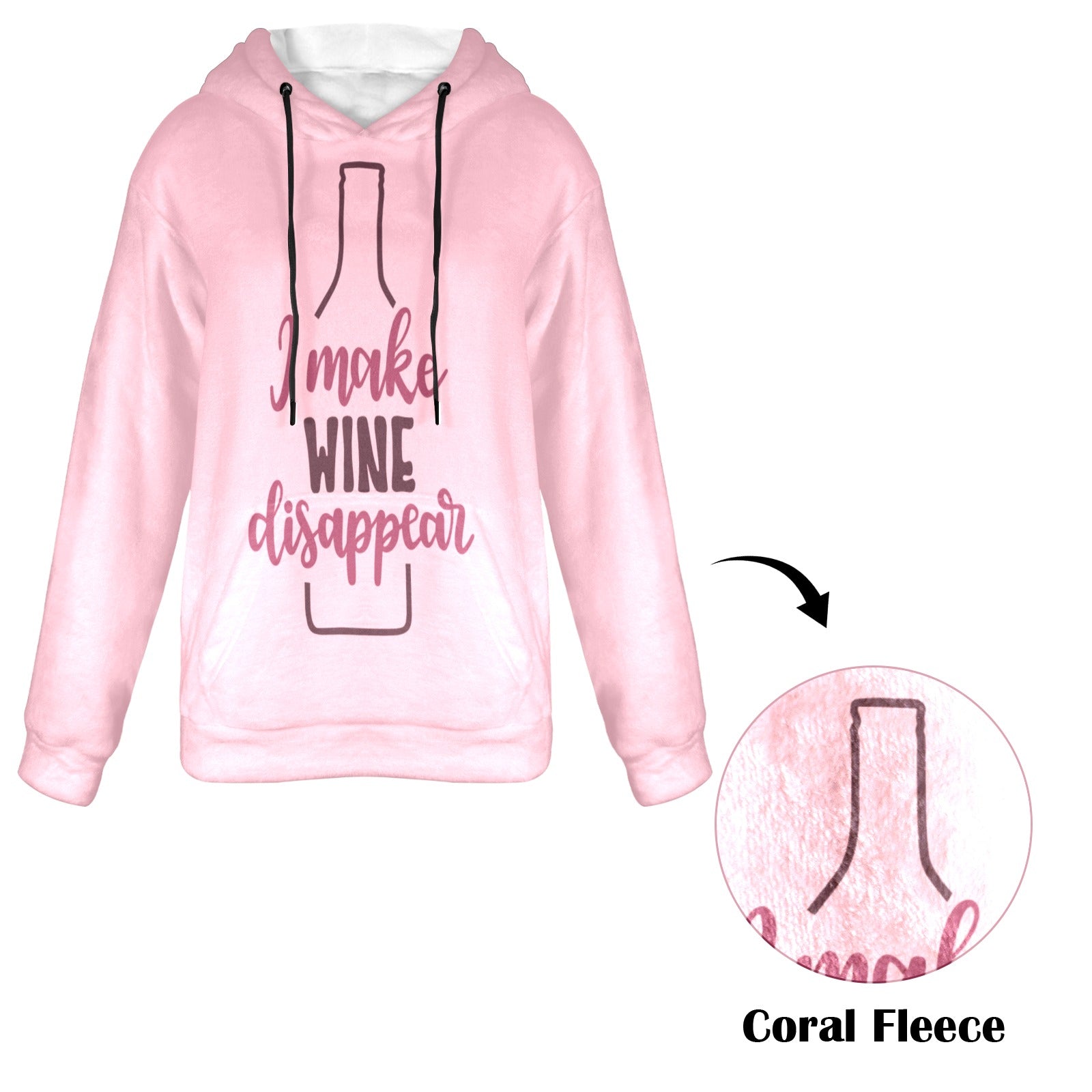 Women's Wine Magician Abstract Flannel Hoodie