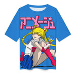 Women's Sailor Moon Chill Mode Anime Oversized T-shirt