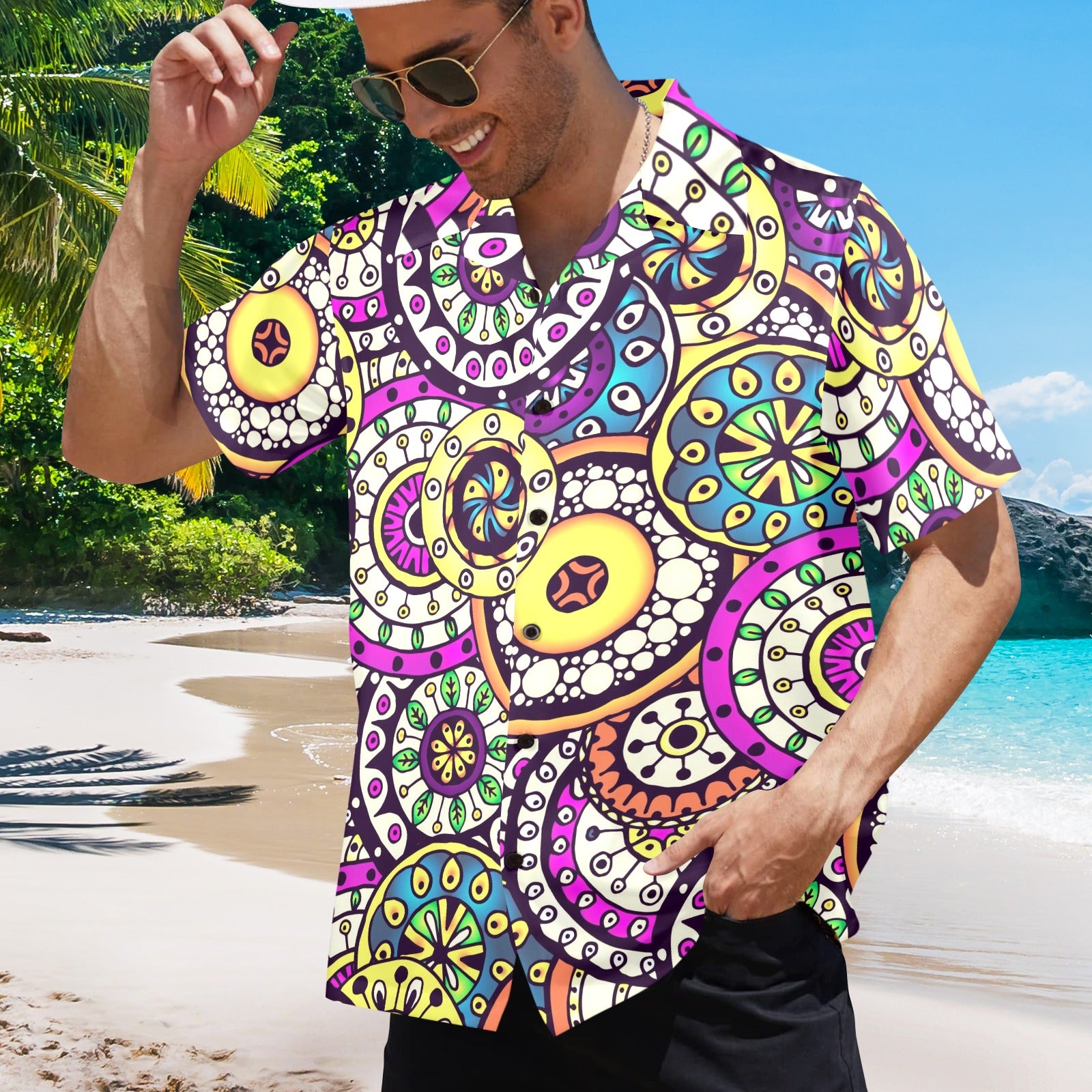 Men's Kaelith Orwyn Abstract Half Sleeve Shirt