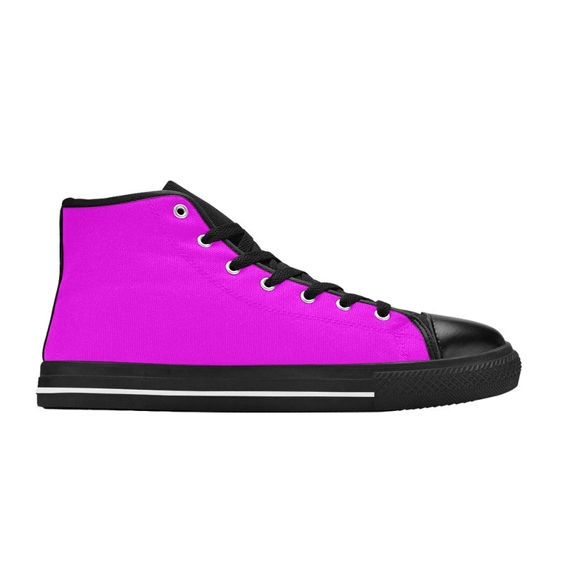 Men's Deep Magenta Solid High Top Shoes