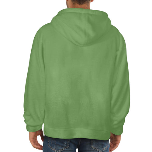 Men's Asparagus Solid Flannel Hoodie