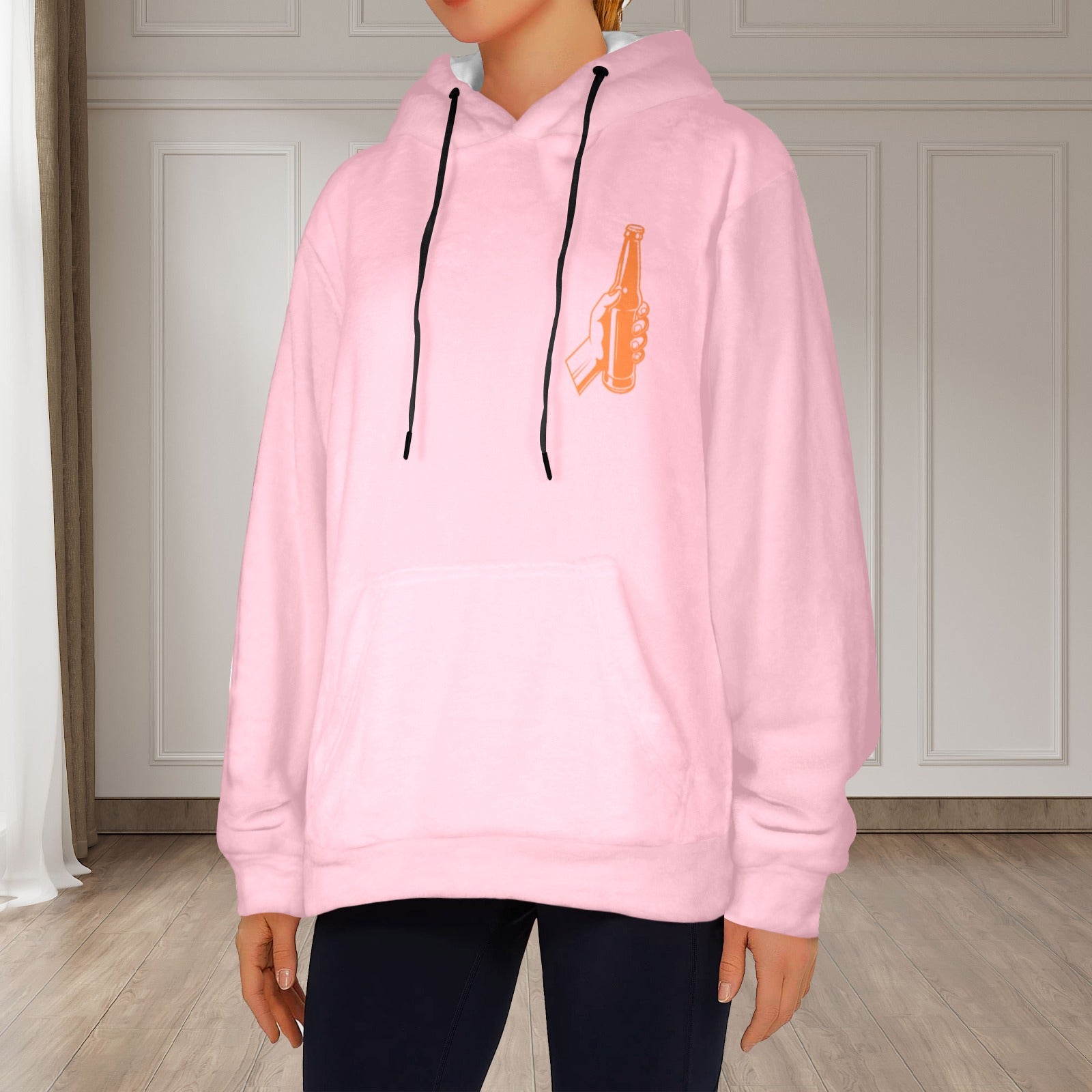 Women's Mommy Needs a Beer Typography Flannel Hoodie
