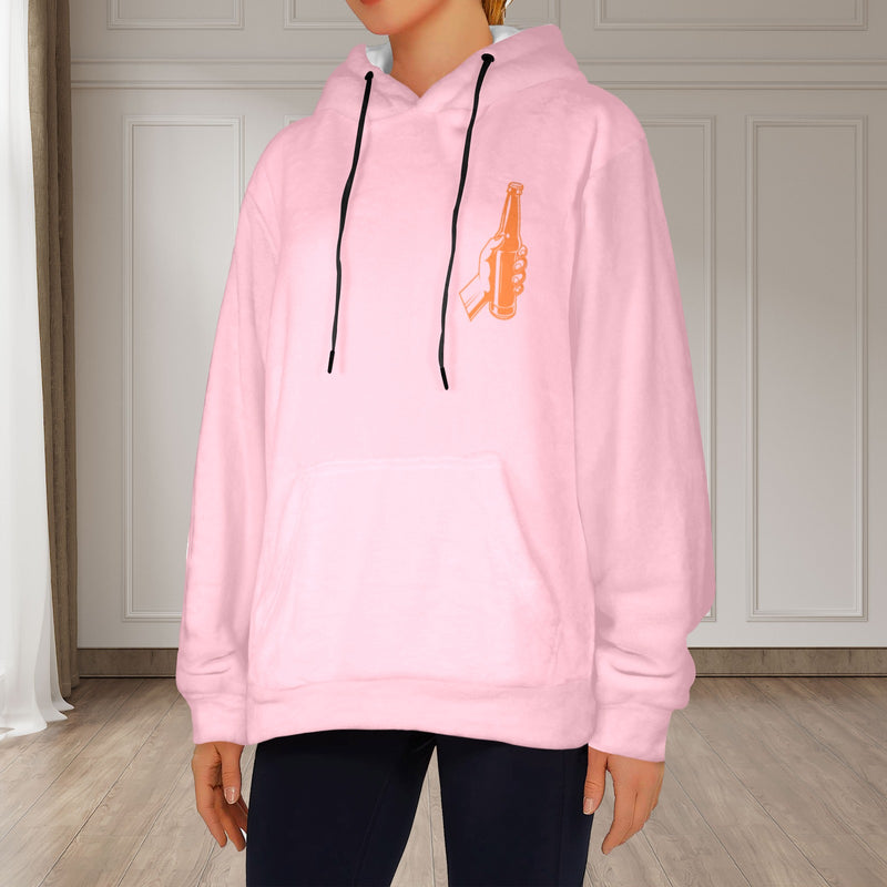 Women's Mommy Needs a Beer Typography Flannel Hoodie