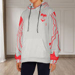 Women's 'A' Card Abstract Flannel Hoodie