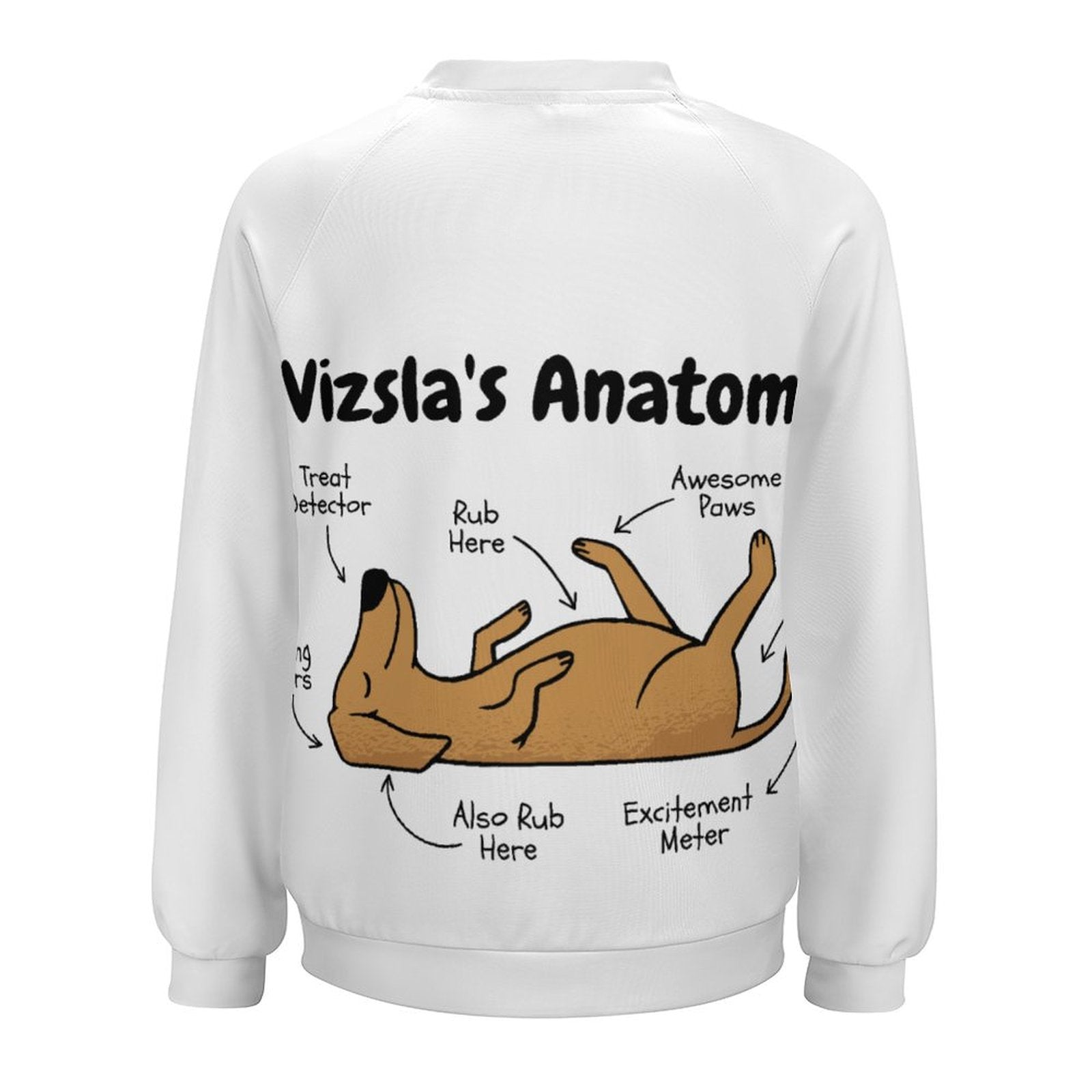 Women's Vizsla's Anatomy Abstract Sweatshirt