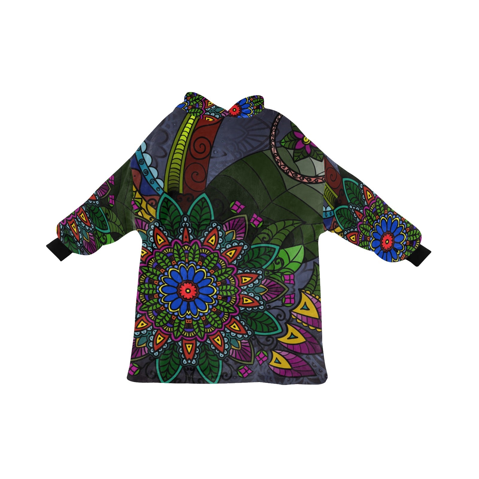 Women's Tribal Ethnic Mandala Abstract Blanket Hoodie